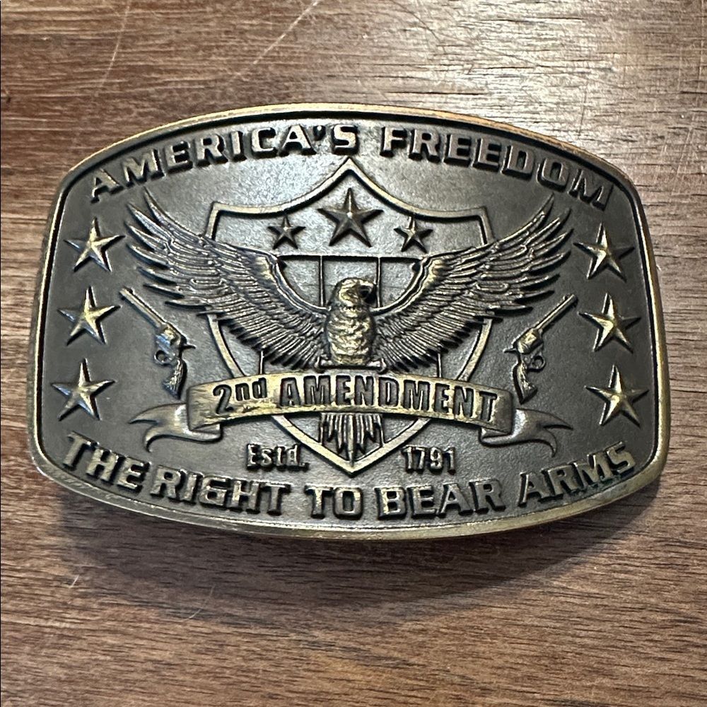 Montana Silversmiths 2nd Amendment Heritage Attitude Buckle